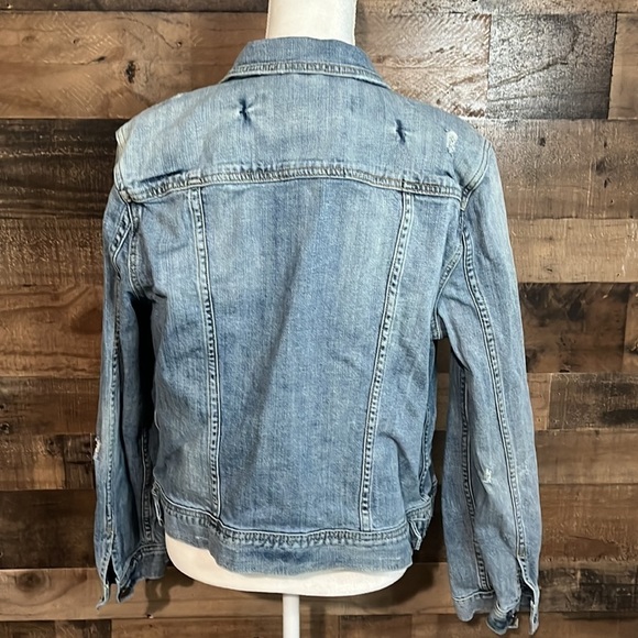 TREASURE & BOND distressed Light Wash jean jacket size Large - Picture 2 of 4